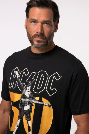 JP1880 AC/DC Graphic Band T-Shirt Black - Koszulki - T-shirty meskie Duże Rozmiary - 2XL-14XL