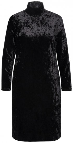 Ulla Popken 834234 Aksamitna sukienka z golfem Czarna - Sukienki wieczorowe - Wieczorowe sukienki plus size
