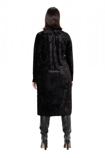 Ulla Popken 834234 Aksamitna sukienka z golfem Czarna - Sukienki wieczorowe - Wieczorowe sukienki plus size