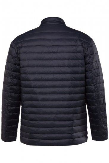 Boston Park 416 Pikowana kurtka ze stójką Granatowa - Kurtki Męskie Duże Rozmiary - Kurtki Duże rozmiary 2XL-8XL