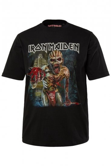 JP1880 Iron Maiden Eddie Attack Band T-Shirt Black - Koszulki - T-shirty meskie Duże Rozmiary - 2XL-14XL