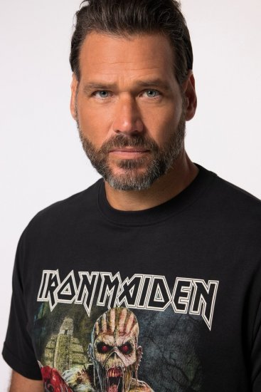 JP1880 Iron Maiden Eddie Attack Band T-Shirt Black - Koszulki - T-shirty meskie Duże Rozmiary - 2XL-14XL