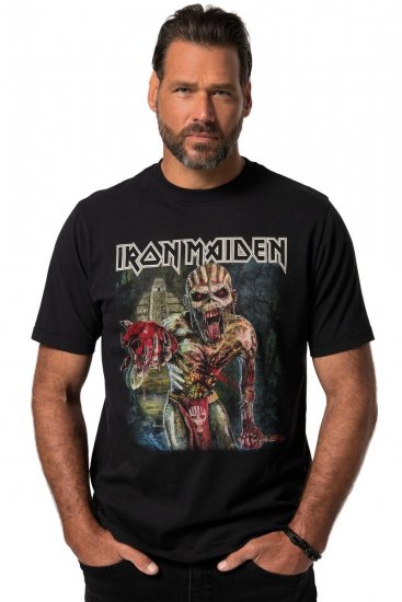 JP1880 Iron Maiden Eddie Attack Band T-Shirt Black - Koszulki - T-shirty meskie Duże Rozmiary - 2XL-14XL