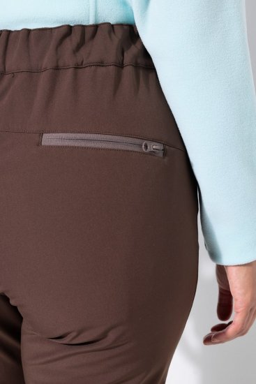 Ulla Popken 834662 Spodnie softshell z polarową podszewką Taupe - Odzież wierzchnia - 