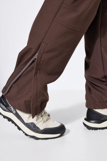 Ulla Popken 834662 Spodnie softshell z polarową podszewką Taupe - Odzież wierzchnia - 