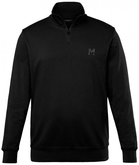 Men+ 856 Bluza z krótkim zamkiem Czarna - Bluzy & bluzy z kapturem - Bluzy & Bluzy z kapturem 2XL-12XL