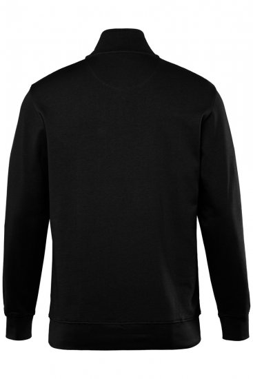 Men+ 856 Bluza z krótkim zamkiem Czarna - Bluzy & bluzy z kapturem - Bluzy & Bluzy z kapturem 2XL-12XL