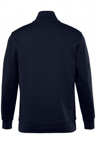 Men+ 856 Bluza z krótkim zamkiem Granatowa - Bluzy & bluzy z kapturem - Bluzy & Bluzy z kapturem 2XL-12XL