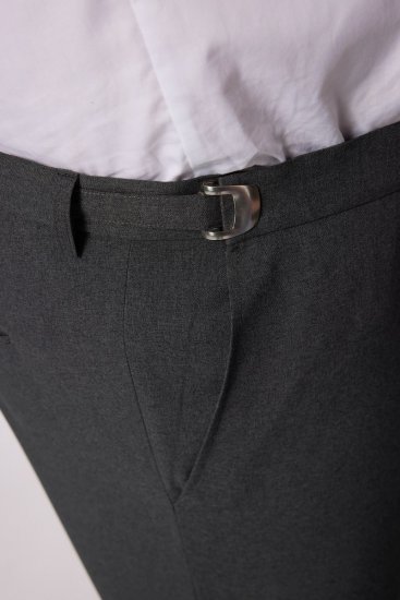 Men+ 065 Porto Spodnie garniturowe Szara - Garnitury - Garnitury dużych rozmiarach