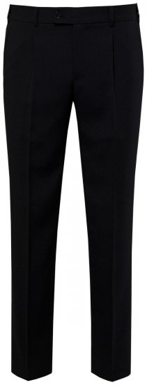 Men+ 066 Porto Spodnie garniturowe bellyfit Czarna - Garnitury - Garnitury dużych rozmiarach