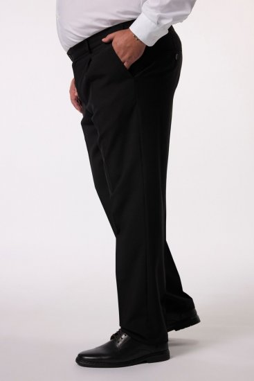 Men+ 066 Porto Spodnie garniturowe bellyfit Czarna - Garnitury - Garnitury dużych rozmiarach