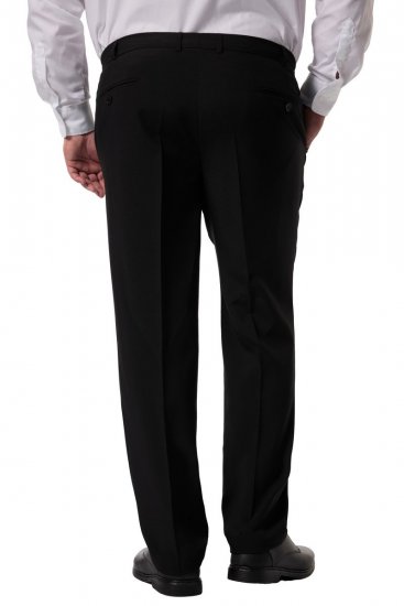 Men+ 066 Porto Spodnie garniturowe bellyfit Czarna - Garnitury - Garnitury dużych rozmiarach