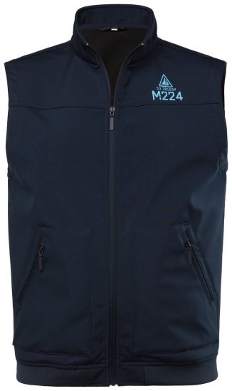 Men+ 414 Kamizelka softshell ze stójką Granatowa - Kurtki Męskie Duże Rozmiary - Kurtki Duże rozmiary 2XL-8XL