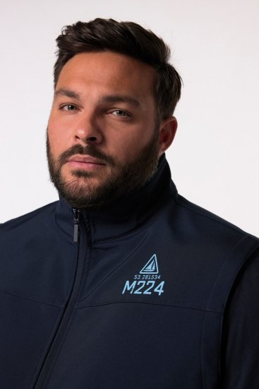 Men+ 414 Kamizelka softshell ze stójką Granatowa - Kurtki Męskie Duże Rozmiary - Kurtki Duże rozmiary 2XL-8XL