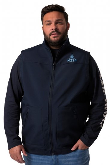 Men+ 414 Kamizelka softshell ze stójką Granatowa - Kurtki Męskie Duże Rozmiary - Kurtki Duże rozmiary 2XL-8XL