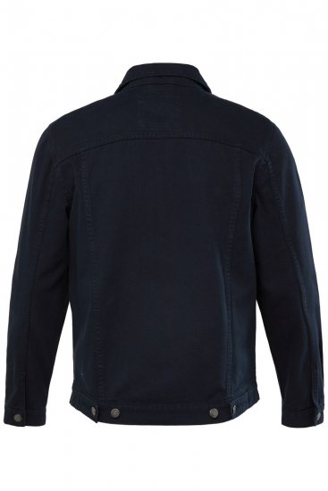 Men+ 446 Kurtka jeansowa z kieszeniami na piersi Granatowa - Kurtki Męskie Duże Rozmiary - Kurtki Duże rozmiary 2XL-8XL