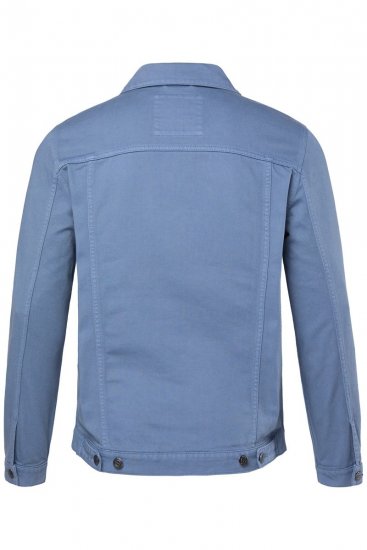 Men+ 446 Kurtka jeansowa z kieszeniami na piersi Denimowy niebieski - Kurtki Męskie Duże Rozmiary - Kurtki Duże rozmiary 2XL-8XL