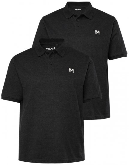 Men+ 258 Koszulka polo Czarna 2-pak - Koszulki polo - Koszulki Polo 2XL-8XL