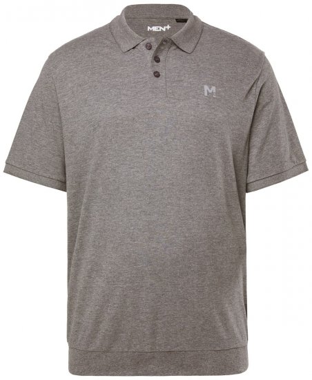 Men+ 264 Koszulka polo bellyfit Szara melanż - Koszulki polo - Koszulki Polo 2XL-8XL