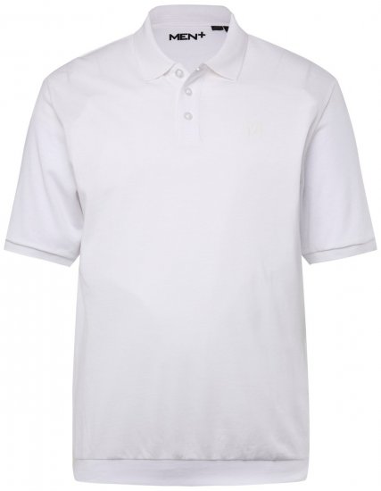 Men+ 264 Koszulka polo bellyfit Biały - Koszulki polo - Koszulki Polo 2XL-8XL
