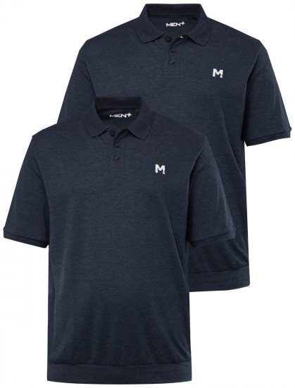 Men+ 266 Koszulka polo bellyfit Granatowa 2-pak - Koszulki polo - Koszulki Polo 2XL-8XL