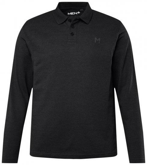 Men+ 270 Koszulka polo z długim rękawem Czarna - Koszulki polo - Koszulki Polo 2XL-8XL