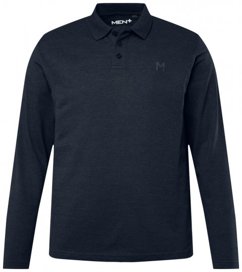Men+ 270 Koszulka polo z długim rękawem Granatowa - Koszulki polo - Koszulki Polo 2XL-8XL