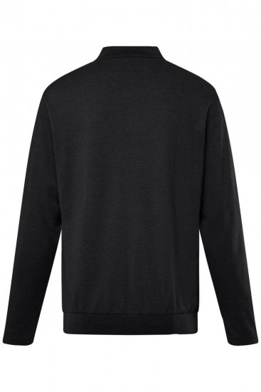 Men+ 274 Koszulka polo z długim rękawem bellyfit Czarna - Koszulki polo - Koszulki Polo 2XL-8XL