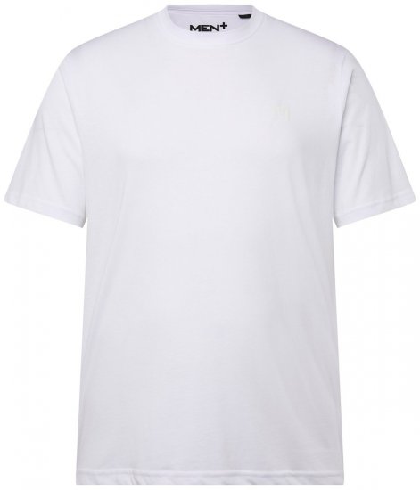 Men+ 276 Koszulka okrągły dekolt Biały - Koszulki - T-shirty meskie Duże Rozmiary - 2XL-14XL