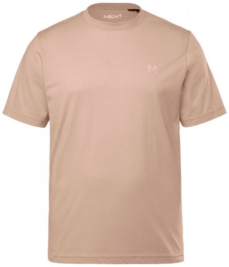Men+ 276 Koszulka okrągły dekolt Piaskowa - Koszulki - T-shirty meskie Duże Rozmiary - 2XL-14XL