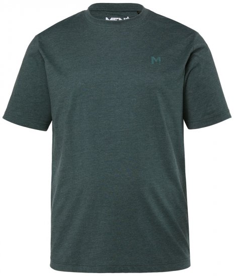 Men+ 276 Koszulka okrągły dekolt Ciemnozielona - Koszulki - T-shirty meskie Duże Rozmiary - 2XL-14XL