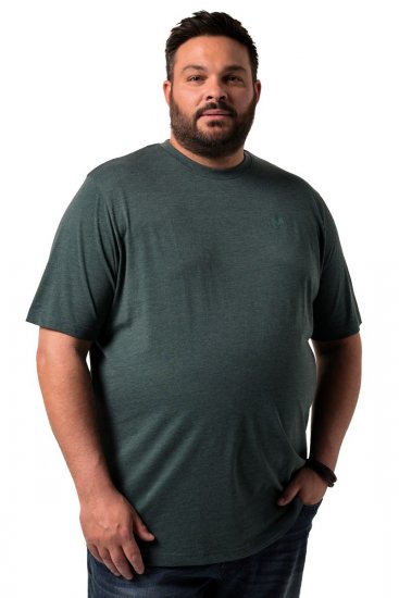 Men+ 276 Koszulka okrągły dekolt Ciemnozielona - Koszulki - T-shirty meskie Duże Rozmiary - 2XL-14XL