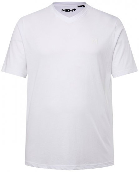 Men+ 279 Koszulka dekolt V Biały - Koszulki - T-shirty meskie Duże Rozmiary - 2XL-14XL