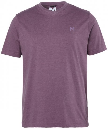 Men+ 279 Koszulka dekolt V Śliwkowa - Koszulki - T-shirty meskie Duże Rozmiary - 2XL-14XL