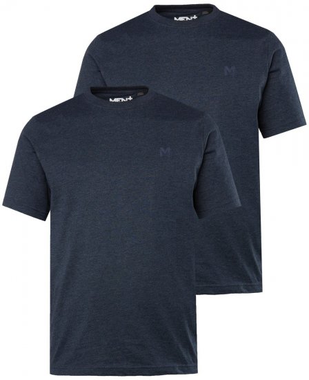 Men+ 285 Koszulka okrągły dekolt Granatowa 2-pak - Koszulki - T-shirty meskie Duże Rozmiary - 2XL-14XL