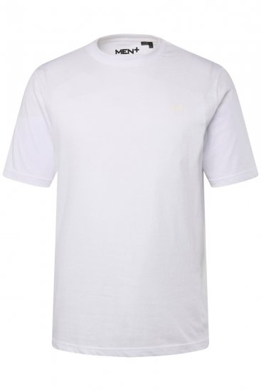 Men+ 285 Koszulka okrągły dekolt Biały 2-pak - Koszulki - T-shirty meskie Duże Rozmiary - 2XL-14XL