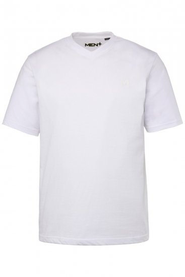 Men+ 299 Koszulka dekolt V Biały 2-pak - Koszulki - T-shirty meskie Duże Rozmiary - 2XL-14XL