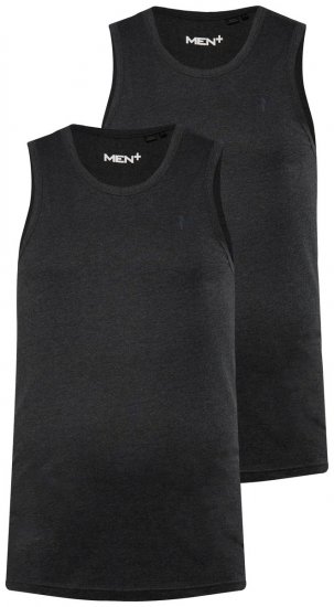 Men+ 305 Podkoszulek Czarna 2-pak - Koszulki - T-shirty meskie Duże Rozmiary - 2XL-14XL
