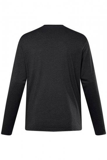 Men+ 307 Koszulka z długim rękawem Czarna - Koszulki - T-shirty meskie Duże Rozmiary - 2XL-14XL