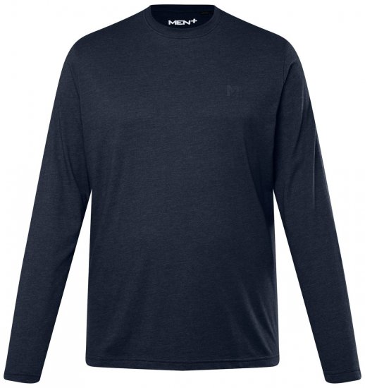 Men+ 307 Koszulka z długim rękawem Granatowa - Koszulki - T-shirty meskie Duże Rozmiary - 2XL-14XL