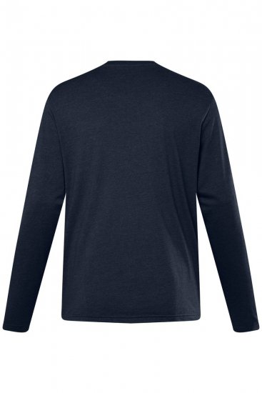 Men+ 307 Koszulka z długim rękawem Granatowa - Koszulki - T-shirty meskie Duże Rozmiary - 2XL-14XL