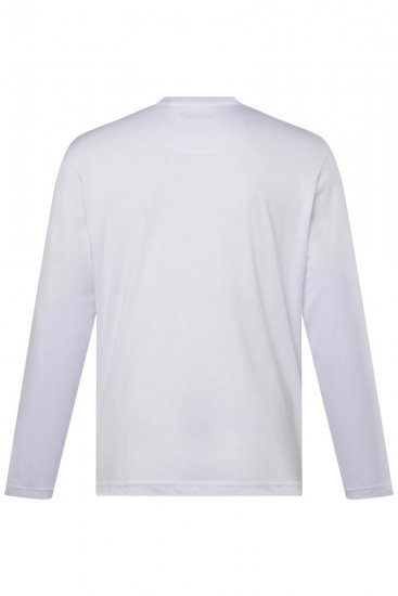 Men+ 307 Koszulka z długim rękawem Biały - Koszulki - T-shirty meskie Duże Rozmiary - 2XL-14XL