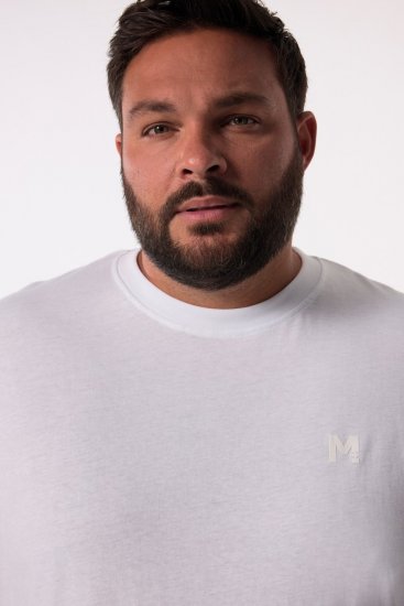 Men+ 307 Koszulka z długim rękawem Biały - Koszulki - T-shirty meskie Duże Rozmiary - 2XL-14XL