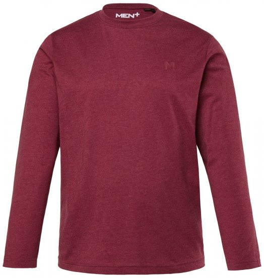 Men+ 307 Koszulka z długim rękawem Bakłażanowa - Koszulki - T-shirty meskie Duże Rozmiary - 2XL-14XL