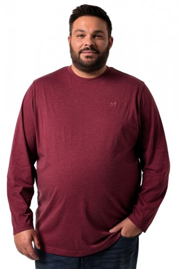 Men+ 307 Koszulka z długim rękawem Bakłażanowa - Koszulki - T-shirty meskie Duże Rozmiary - 2XL-14XL