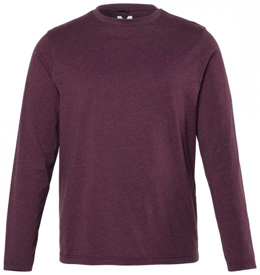 Men+ 307 Koszulka z długim rękawem Ciemnośliwkowa - Koszulki - T-shirty meskie Duże Rozmiary - 2XL-14XL
