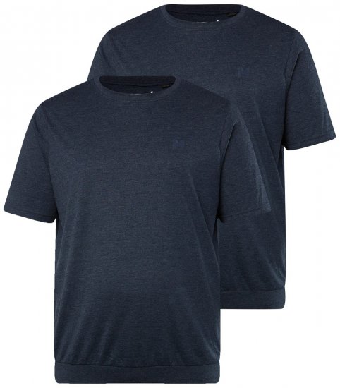 Men+ 311 Koszulka bellyfit Granatowa 2-pak - Koszulki - T-shirty meskie Duże Rozmiary - 2XL-14XL