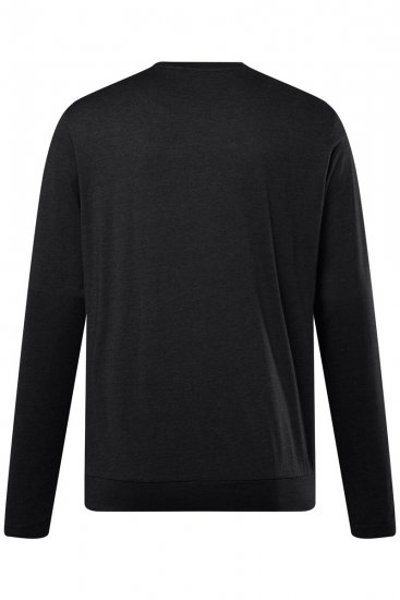 Men+ 313 Koszulka z długim rękawem bellyfit Czarna - Koszulki - T-shirty meskie Duże Rozmiary - 2XL-14XL