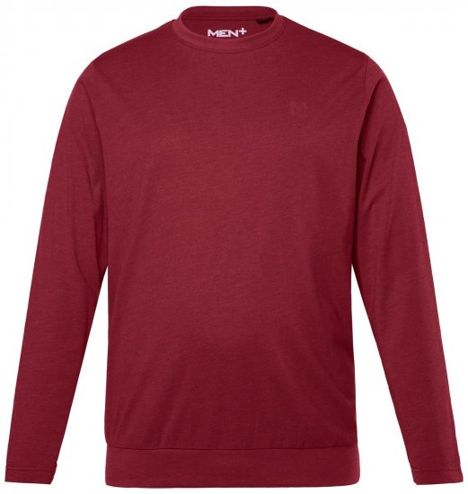 Men+ 313 Koszulka z długim rękawem bellyfit Miedzianobrązowa - Koszulki - T-shirty meskie Duże Rozmiary - 2XL-14XL