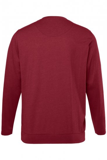 Men+ 313 Koszulka z długim rękawem bellyfit Miedzianobrązowa - Koszulki - T-shirty meskie Duże Rozmiary - 2XL-14XL